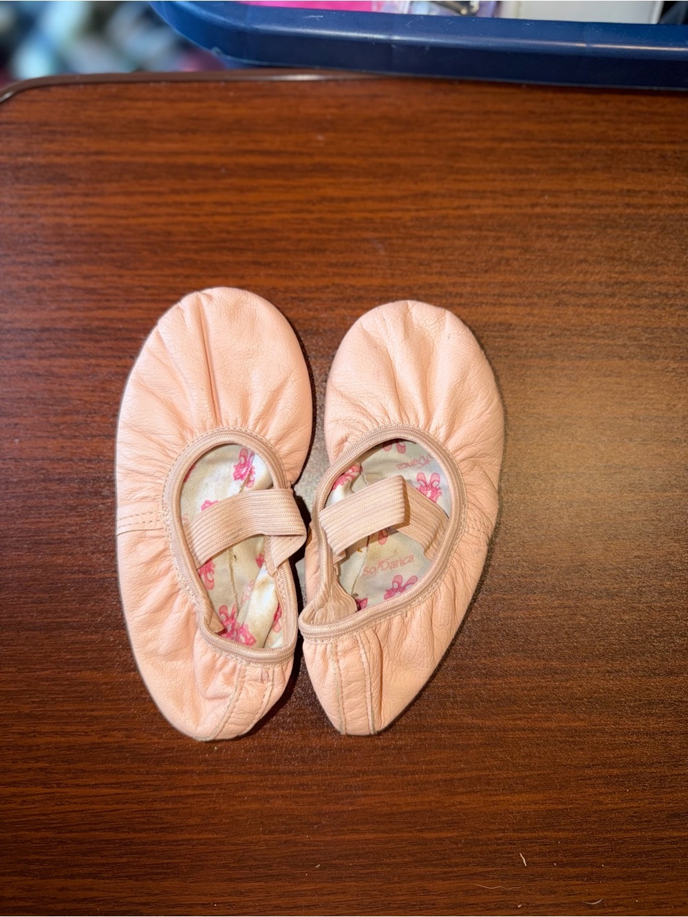 So Danca Leather Ballet Shoes Pink Full Sole Dance Slippers SD60 Size 12B